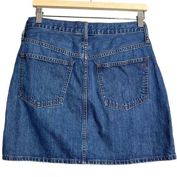 Madewell Rigid Denim Straight Mini Skirt in Haydel Wash: Tie-Waist Edition - Picture 5 of 8